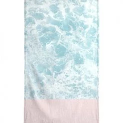 Juniqe Décoration De Jardin Serviette De Plage En éponge-velours En Bleu & Rose 90x180