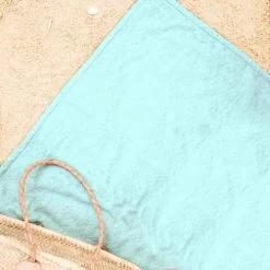 Juniqe Décoration De Jardin Serviette De Plage En éponge-velours En Bleu & Rose 90x180 -Gants de toilette Soldes serviette de plage en eponge velours en bleu rose 90x180 6