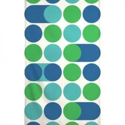 Juniqe Décoration De Jardin Serviette De Plage En éponge-velours En Bleu & Turquoise 90x180