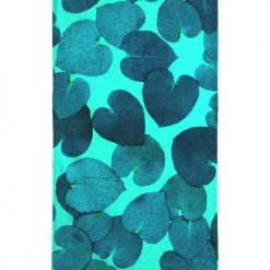 Juniqe Décoration De Jardin Serviette De Plage En éponge-velours En Bleu & Turquoise 90x180