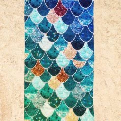 Juniqe Décoration De Jardin Serviette De Plage En éponge-velours En Bleu & Vert 90x180 6 Juniqe Décoration De Jardin Serviette De Plage En éponge-velours En Bleu & Vert 90x180 -Gants de toilette Soldes serviette de plage en eponge velours en bleu vert 90x180 5