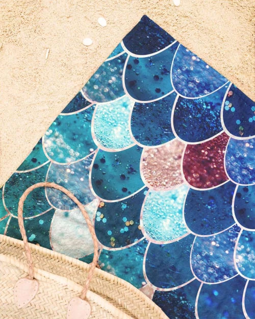 Juniqe Décoration De Jardin Serviette De Plage En éponge-velours En Bleu & Vert 90x180 5 Juniqe Décoration De Jardin Serviette De Plage En éponge-velours En Bleu & Vert 90x180 – Image 3