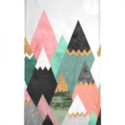 Juniqe Décoration De Jardin Serviette De Plage En éponge-velours En Gris & Rose 90x180