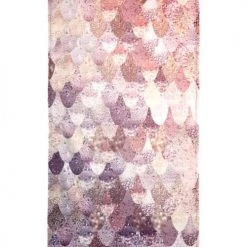 Juniqe Décoration De Jardin Serviette De Plage En éponge-velours En Gris & Violet 90x180