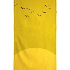 Juniqe Décoration De Jardin Serviette De Plage En éponge-velours En Jaune 90x180