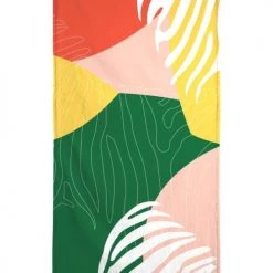 Juniqe Décoration De Jardin Serviette De Plage En éponge-velours En Jaune & Rouge 90x180