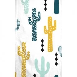 Juniqe Décoration De Jardin Serviette De Plage En éponge-velours En Jaune & Vert 90x180