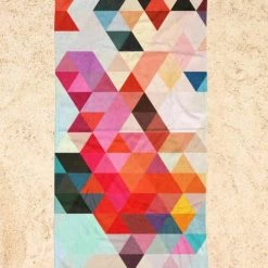 Juniqe Décoration De Jardin Serviette De Plage En éponge-velours En Multicolore & Rouge 90x180