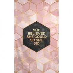 Juniqe Décoration De Jardin Serviette De Plage En éponge-velours En Noir & Rose 90x180