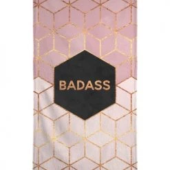 Juniqe Décoration De Jardin Serviette De Plage En éponge-velours En Noir & Rose 90x180