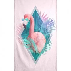 Juniqe Décoration De Jardin Serviette De Plage En éponge-velours En Rose & Turquoise 90x180