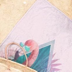 Juniqe Décoration De Jardin Serviette De Plage En éponge-velours En Rose & Turquoise 90x180 -Gants de toilette Soldes serviette de plage en eponge velours en rose turquoise 90x180 12