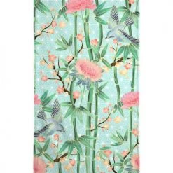 Juniqe Décoration De Jardin Serviette De Plage En éponge-velours En Rose & Turquoise 90x180