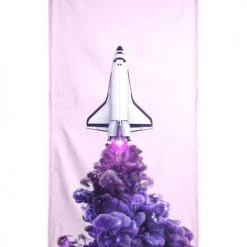 Juniqe Décoration De Jardin Serviette De Plage En éponge-velours En Rose & Violet 90x180