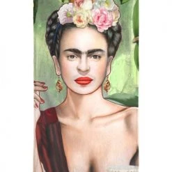 Juniqe Décoration De Jardin Serviette De Plage En éponge-velours En Rouge & Vert 90x180