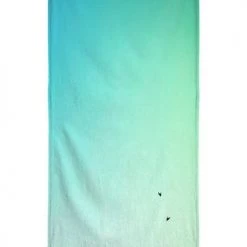 Juniqe Décoration De Jardin Serviette De Plage En éponge-velours En Turquoise & Vert 90x180