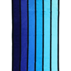 Le Comptoir De La Plage Accessoires Et Serviettes De Plage Serviette De Plage éponge Velours Bleu Happy Blue 100 X 175