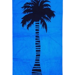 Le Comptoir De La Plage Décoration De Jardin Serviette De Plage éponge Velours Bleu Plaza 86 X 160