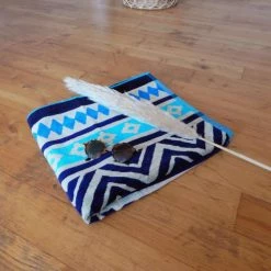 Le Comptoir De La Plage Décoration De Jardin Serviette De Plage éponge Velours Bleu Turquoise Itaparica 86 X 160 -Gants de toilette Soldes serviette de plage eponge velours bleu turquoise itaparica 86 x 160 3