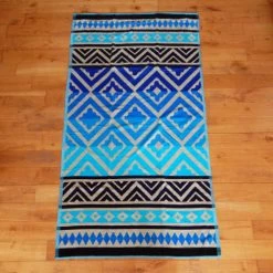 Le Comptoir De La Plage Décoration De Jardin Serviette De Plage éponge Velours Bleu Turquoise Itaparica 86 X 160 -Gants de toilette Soldes serviette de plage eponge velours bleu turquoise itaparica 86 x 160 4