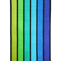 Le Comptoir De La Plage Accessoires Et Serviettes De Plage Serviette De Plage éponge Velours Bleue Happy Men 100 X 175