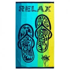 Le Comptoir De La Plage Accessoires Et Serviettes De Plage Serviette De Plage éponge Velours Jacquard Abaco 100x175 470g/m²