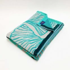 Le Comptoir De La Plage Accessoires Et Serviettes De Plage  Serviette De Plage éponge Velours Jacquard Benijo 100x175 470g/m² -Gants de toilette Soldes serviette de plage eponge velours jacquard benijo 100x175 470g m2 2