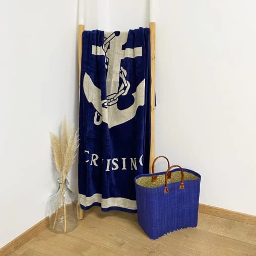 Le Comptoir De La Plage Accessoires Et Serviettes De Plage Serviette De Plage éponge Velours Jacquard Navio 100x175 470g/m² 4 Le Comptoir De La Plage Accessoires Et Serviettes De Plage Serviette De Plage éponge Velours Jacquard Navio 100x175 470g/m² – Image 2