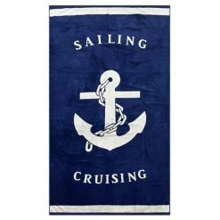 Le Comptoir De La Plage Accessoires Et Serviettes De Plage Serviette De Plage éponge Velours Jacquard Navio 100x175 470g/m²