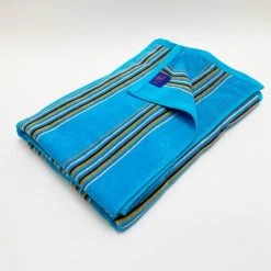 Le Comptoir De La Plage Accessoires Et Serviettes De Plage  Serviette De Plage éponge Velours Milonga Turquoise 90x170 400g/m² -Gants de toilette Soldes serviette de plage eponge velours milonga turquoise 90x170 400g m2 2