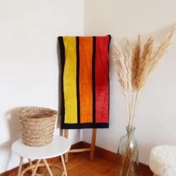 Le Comptoir De La Plage Accessoires Et Serviettes De Plage  Serviette De Plage éponge Velours Muticolore Happy Chic 100 X 175 -Gants de toilette Soldes serviette de plage eponge velours muticolore happy chic 100 x 175 4