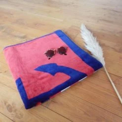 Le Comptoir De La Plage Décoration De Jardin Serviette De Plage éponge Velours Rouge Lunan 86 X 160 -Gants de toilette Soldes serviette de plage eponge velours rouge lunan 86 x 160 2