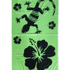 Le Comptoir De La Plage Décoration De Jardin Serviette De Plage éponge Velours Verte Zurka 86 X 160