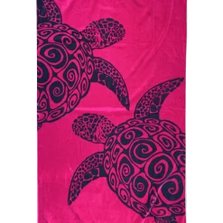 Le Comptoir De La Plage Accessoires Et Serviettes De Plage  Serviette De Plage Tortue Fuschia Turtles Rose 100 X 175