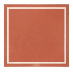 LA SERVIETTE PARIS Accessoires Et Serviettes De Plage  Serviette De Plage XXL Coton Bio 500Gr/m² Rouille Cadre Crème 200x200