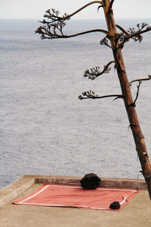 LA SERVIETTE PARIS Accessoires Et Serviettes De Plage Serviette De Plage XXL Coton Bio 500Gr/m² Rouille Cadre Crème 200x200 5 LA SERVIETTE PARIS Accessoires Et Serviettes De Plage Serviette De Plage XXL Coton Bio 500Gr/m² Rouille Cadre Crème 200x200 – Image 3