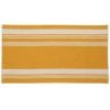 Maisons Du Monde Accessoires Et Serviettes De Plage  Serviette Tissée Jacquard En Coton Biologique Motifs à Rayures écrues Et Jaunes 100x180